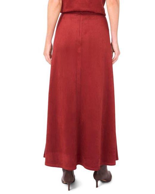 Vince Camuto Red Faux Suede A-Line Skirt