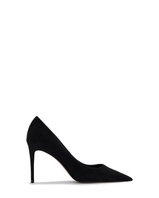Mango Black Pointed Toe Pump