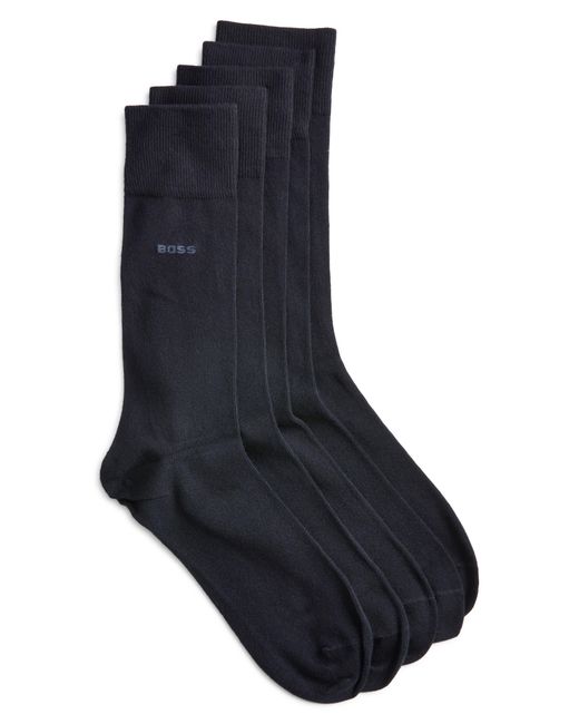 Boss Blue 5-Pack Crew Socks for men