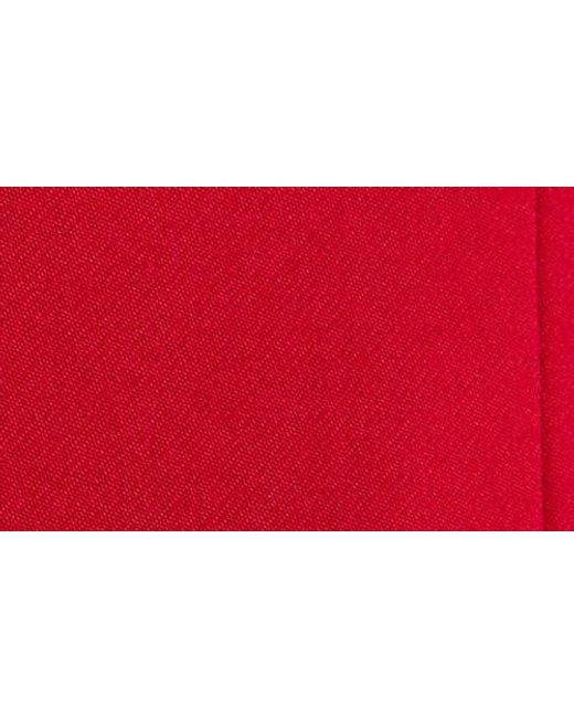 McQueen Red One-Button Wool Grain De Poudre Jacket