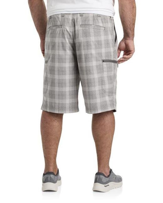 True Nation by DXL Gray Everyday Flex Cargo Shorts for men