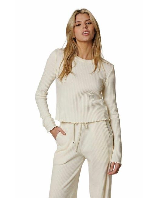 LEISURE LAB Natural Cotton Rib Long Sleeve