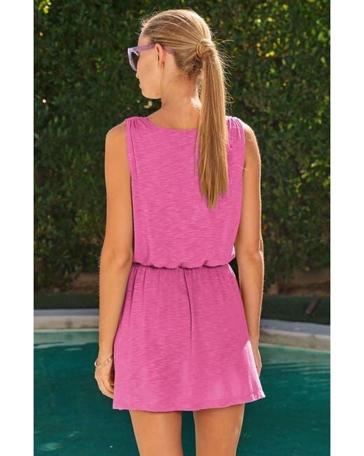 Becca Pink Breezy Basics Cover-Up Mini Sundress