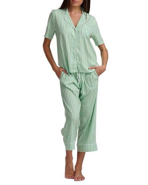 Splendid Green Notch Collar Pajamas