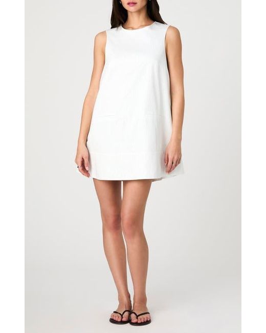 French Connection White Sleeveless Shift Minidress