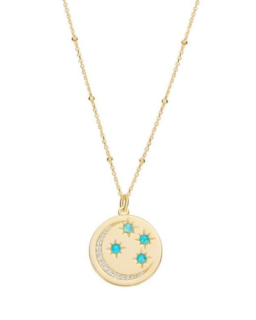 ATHRA LUXE Metallic Moon Medallion Necklace