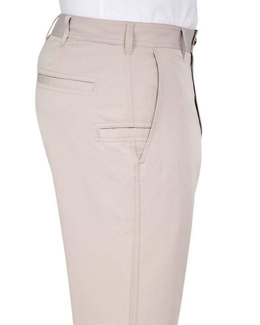 Con.struct Natural Regular Fit Solid Flat Front Recycled Performance Golf Pants for men