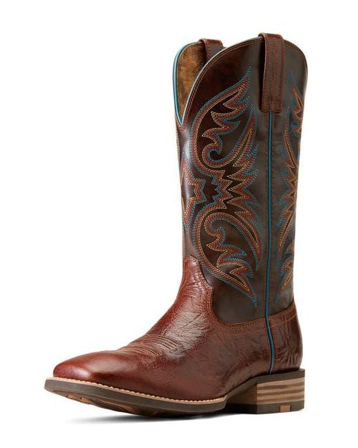 Ariat Brown Richochet Square Toe Cowboy Boot for men