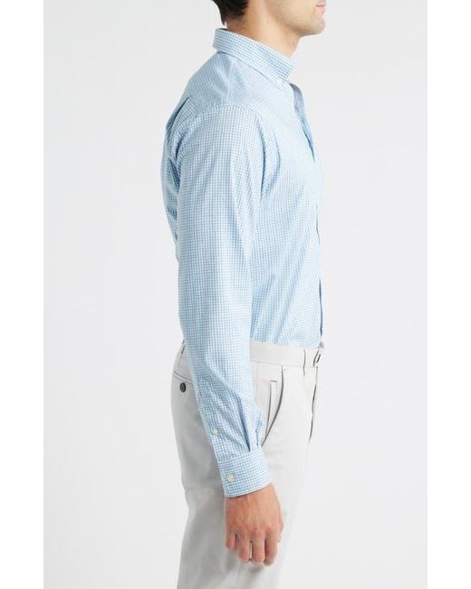 Johnnie-o Blue Koby Gingham Performance Button-Down Shirt for men