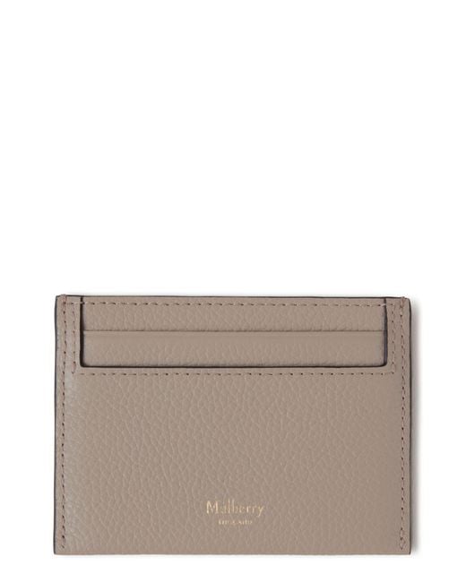 Mulberry Gray Leather Card Case