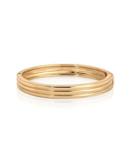 Ettika Natural Etched Hinged Bangle
