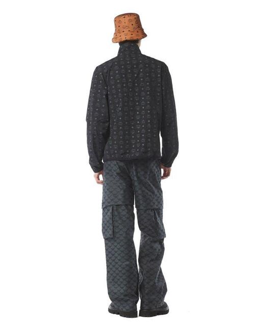 MCM Black Reversible Monogram Print Windbreaker for men
