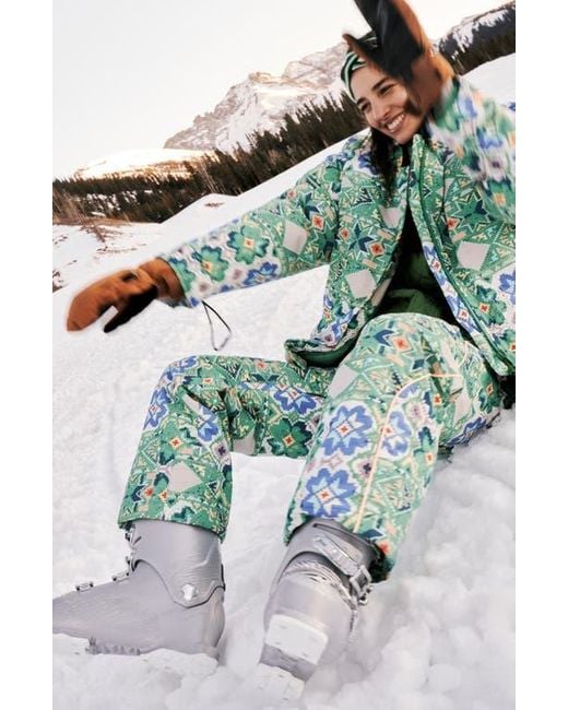 Free People Fp Movement Bunny Slope Print Waterproof High Waist