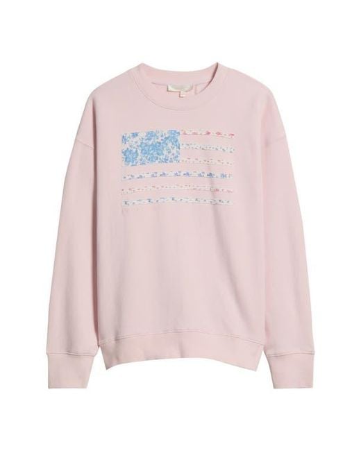LoveShackFancy Pink Palo Patch Sweatshirt