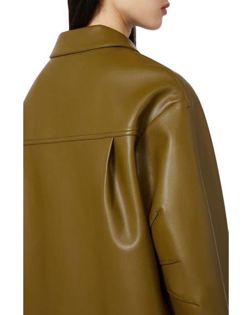 MM by Max Mara Green Fuoco Faux Leather Jacket