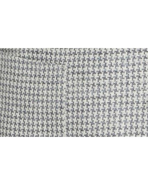 Jack Victor Gray Queens Houndstooth Knit Linen Blend Sport Coat for men