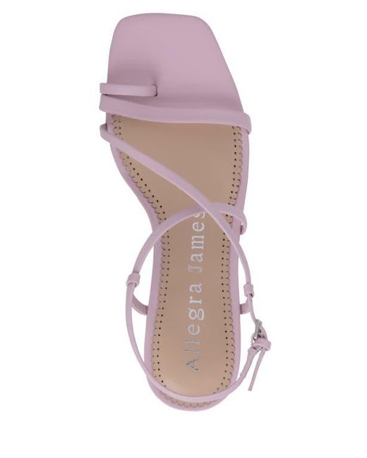 Allegra James Pink Colette Leather Strappy Sandal