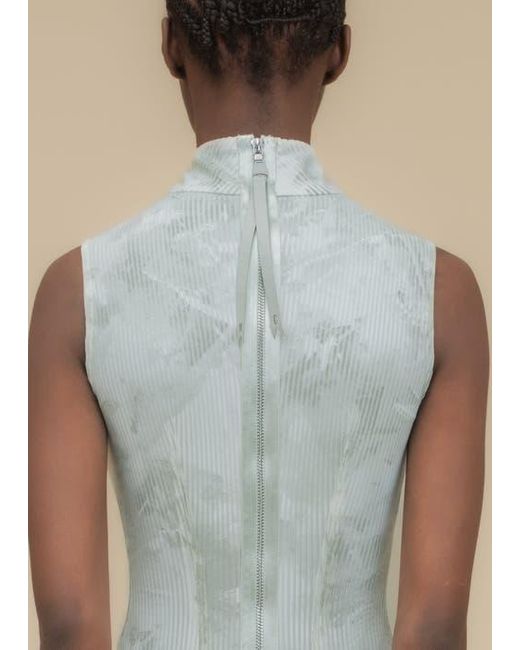 Contessa Mills Blue Bella Printed Piquet Tulle Dress