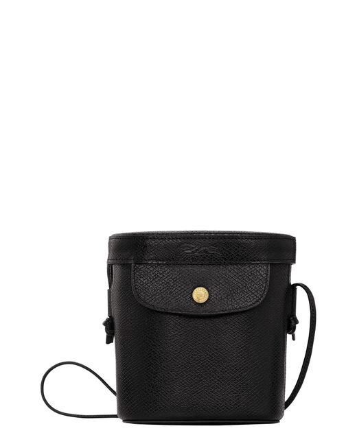 Longchamp Black Épure Leather Bucket Bag
