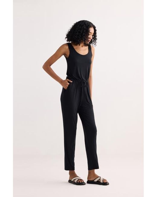 REISTOR Blue Relaxed Drawstring Jumpsuit