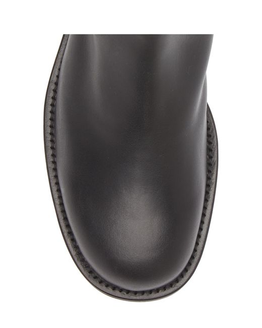 Acne Black Leather Ankle Boot for men