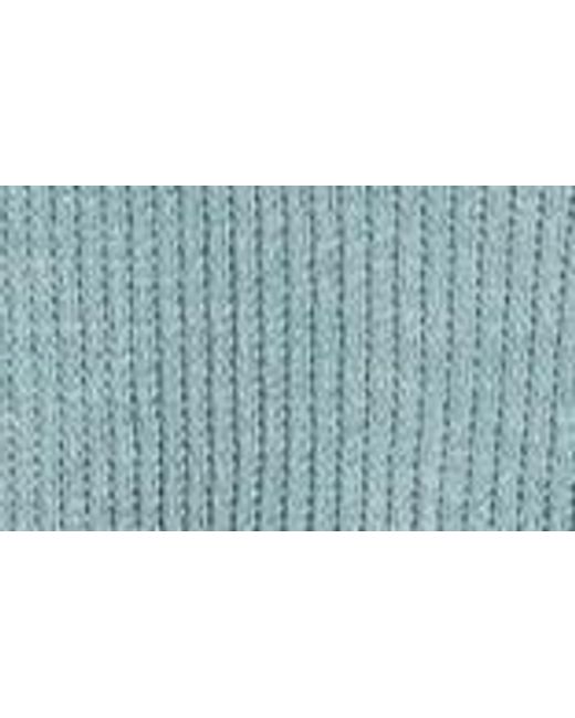 Eileen Fisher Blue Ribbed Organic Linen & Cotton Cardigan