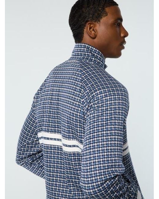 Sergio Tacchini Blue Dallas Houndstooth Track Jacket for men