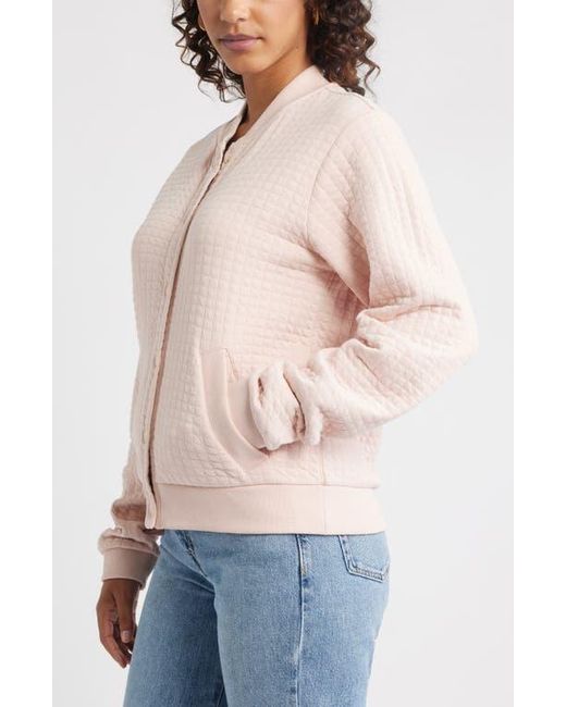 Caslon White Quilted Cotton Bomber Jacket