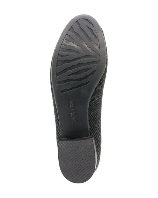 David Tate Black Runway Ballet Flat