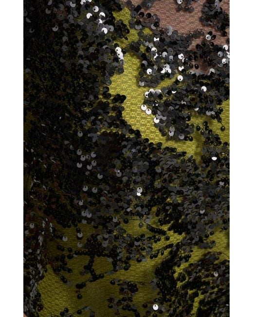 DKNY Black Sequin Overlay Boxy Top