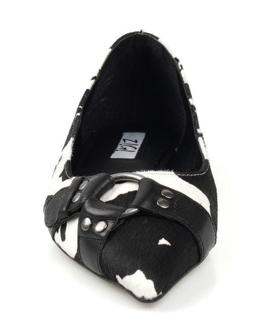 Zigi Black Hilo Pointed Toe Flat
