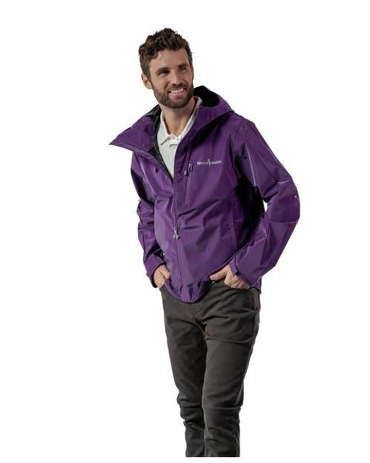 Woodpecker Purple Wind Rain Shell Jacket for men