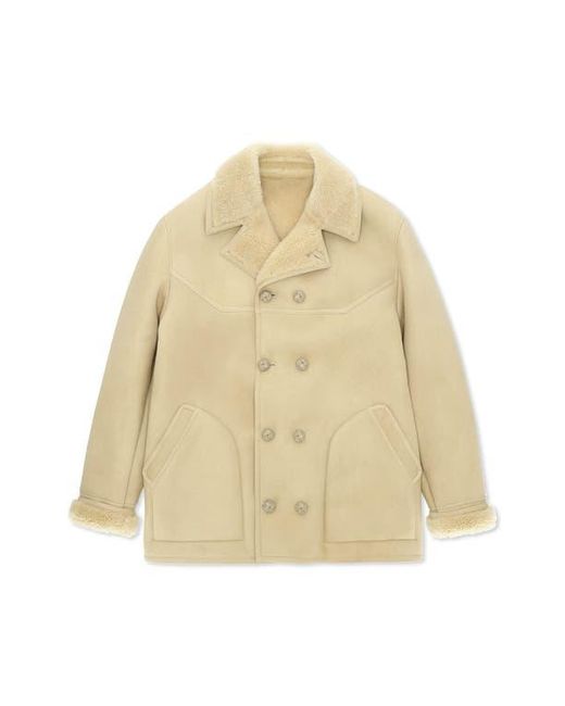 Fortela Natural Shearling Double Breasted Jacket for men