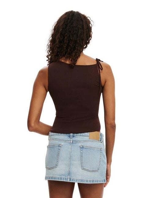 Cotton On Blue Nikki Gathered Tank