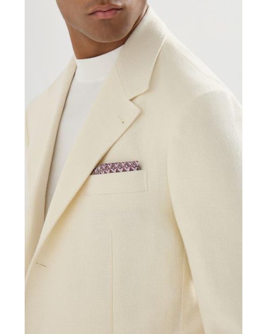 Brunello Cucinelli Purple Pocket Square With Pattern for men