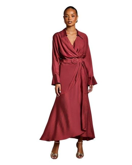 petite wrap dress Karen Kane Women's Petite Size Cascade Wrap Dress, PXL, PXL, Black, Rayon/Spandex main image 0