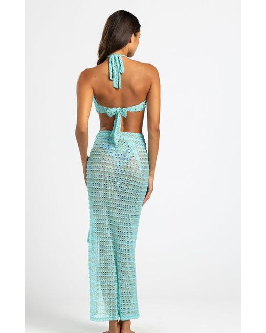 Beach Bunny Swimwear Blue Camden Wrap Skirt