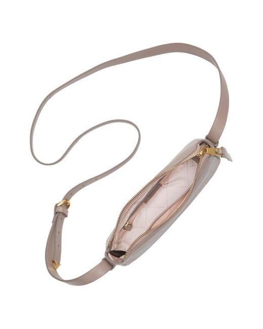 Vince Camuto Gray Noemi Leather Crossbody Bag