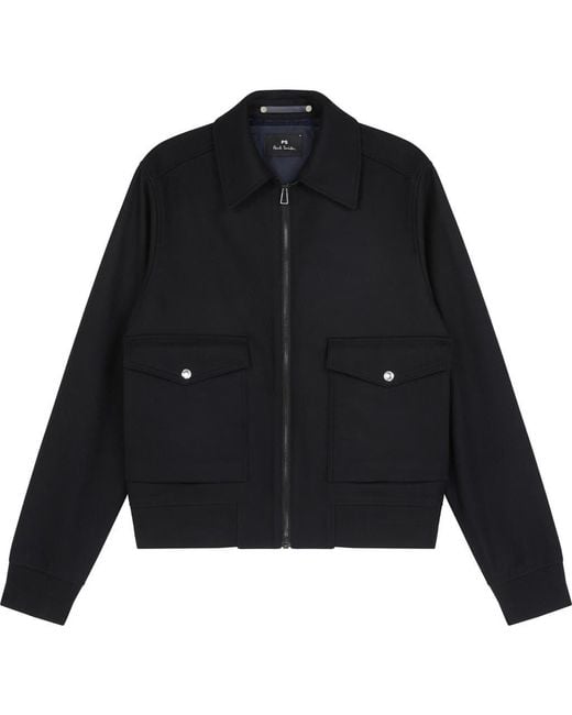 Paul Smith Black Wool Blend Jacket for men