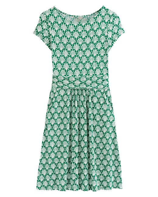 Boden Green Amelie Print Jersey Dress