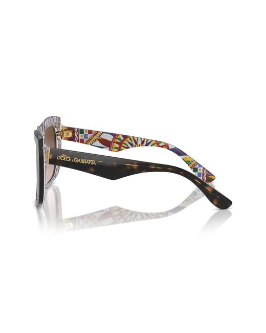 Dolce & Gabbana Brown 54mm Gradient Square Sunglasses