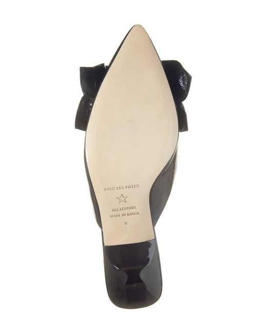 Avec Les Filles Bella Ruffle Kitten Heel Mule in Black Lyst