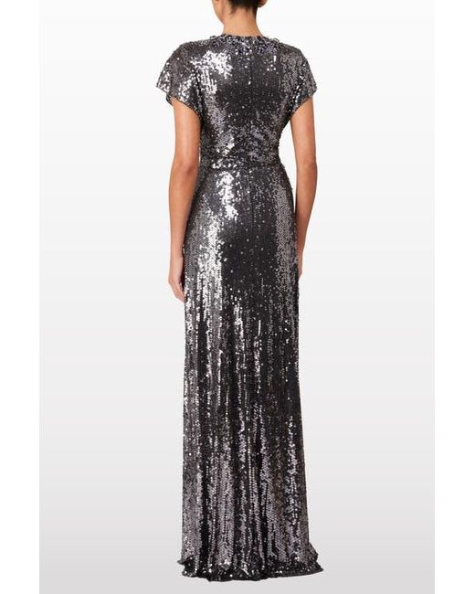 Jenny Packham Gray Odisha Sequinned Gown