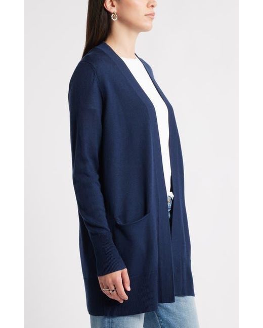 Caslon Blue Everyday Open Front Cardigan