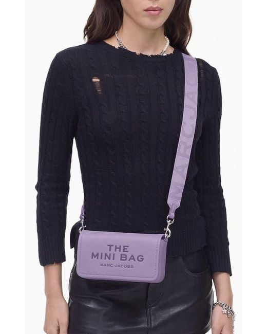Marc Jacobs Purple The Mini Leather Crossbody Bag