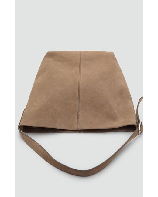 Mango Brown Suede Tote Bag