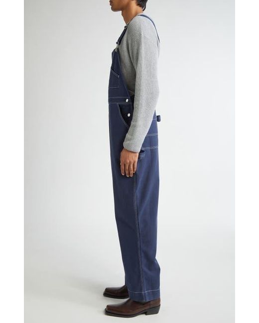 Bode Blue Knolly Brook Cotton Twill Overalls for men