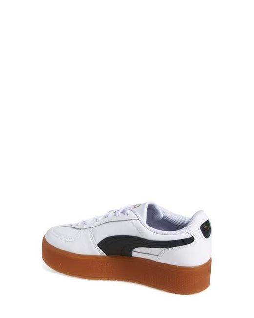 PUMA White Palermo Elevata Platform Sneaker