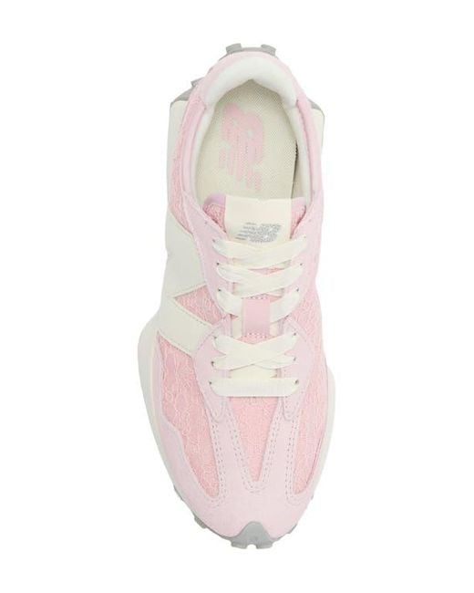 New Balance Pink 327 Lace Sneaker
