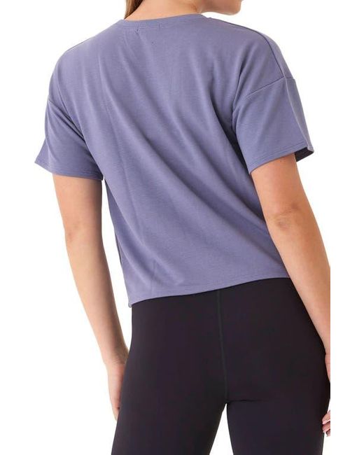 Threads For Thought Purple Shana Drop Shoulder Terry Top